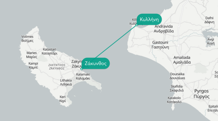 kilini zakynthos map