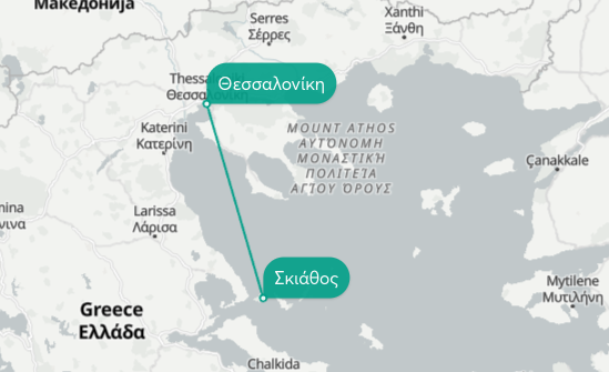 thessaloniki skiathos map