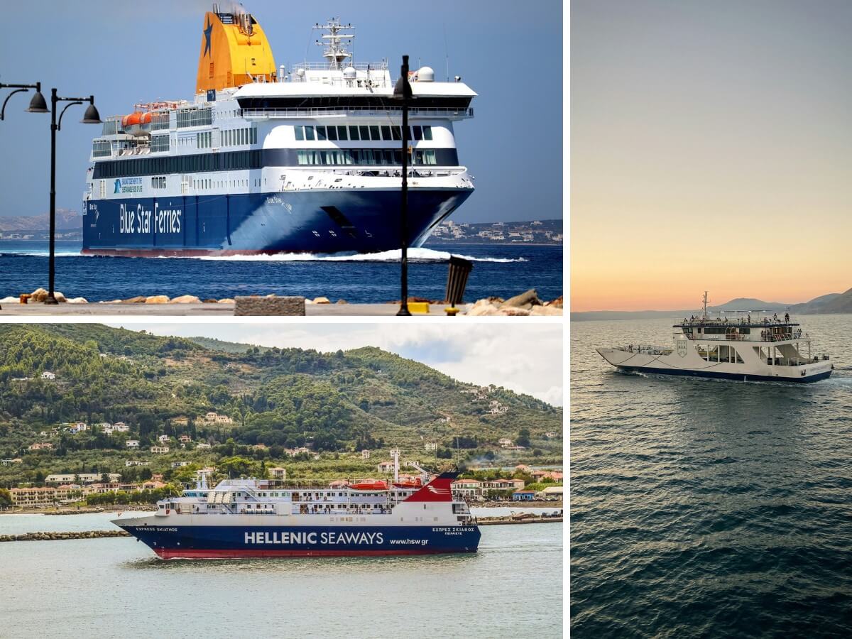 πλοία από διάφορα δρομολόγια ελληνικών νησιών