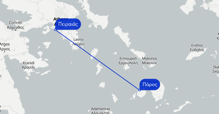 πειραιασ παρος πλοιο χαρτης